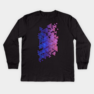 Random triangles overlap design Kids Long Sleeve T-Shirt